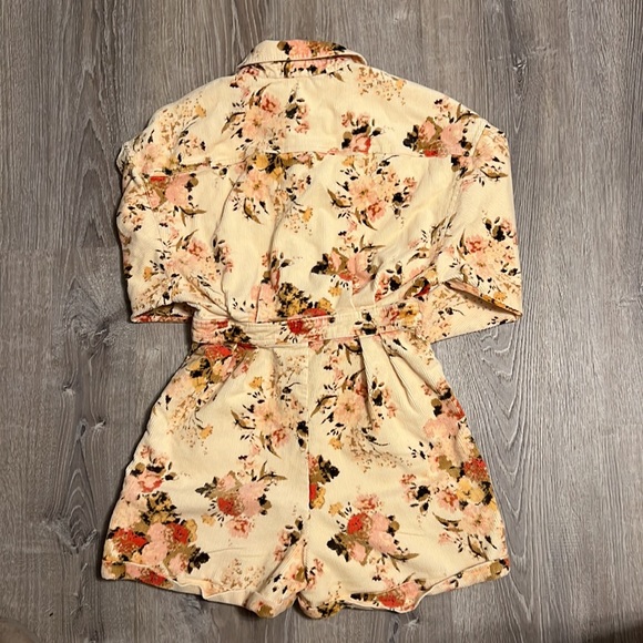 Free People Tapestry Floral Corduroy Romper - Picture 6 of 10